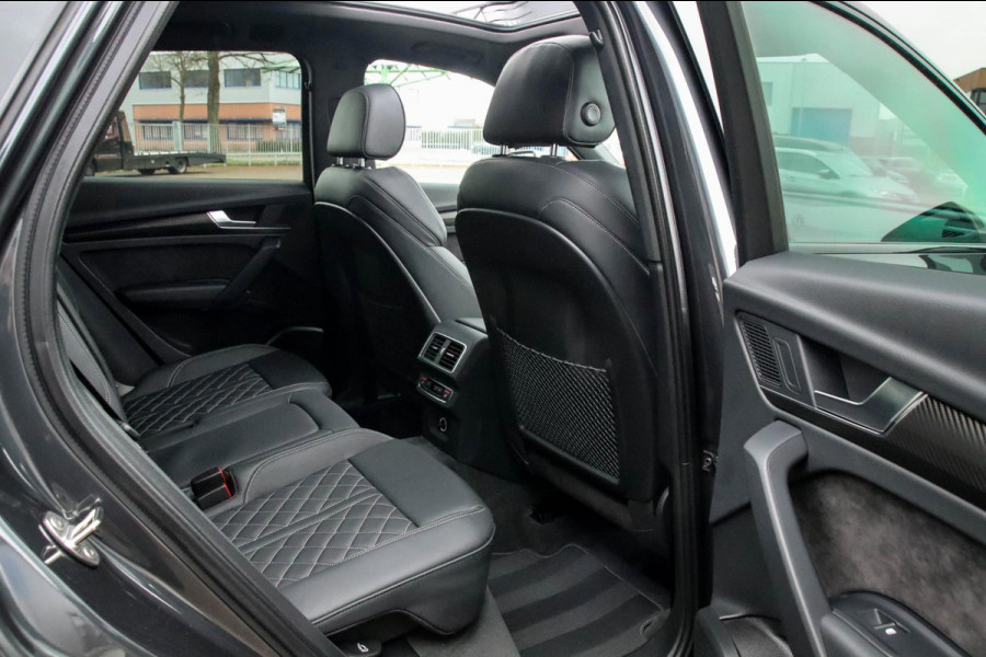Audi SQ5 3.0TFSI Q5 Quattro S-Line 354pk Automaat! 2e Eig|DLR|Luchtvering|Kuipstoelen|Panoramadak|Virtual Cockpit|Black|Carbon|22