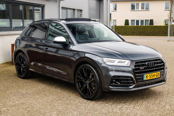 Audi SQ5 3.0TFSI Q5 Quattro S-Line 354pk Automaat! 2e Eig|DLR|Luchtvering|Kuipstoelen|Panoramadak|Virtual Cockpit|Black|Carbon|22