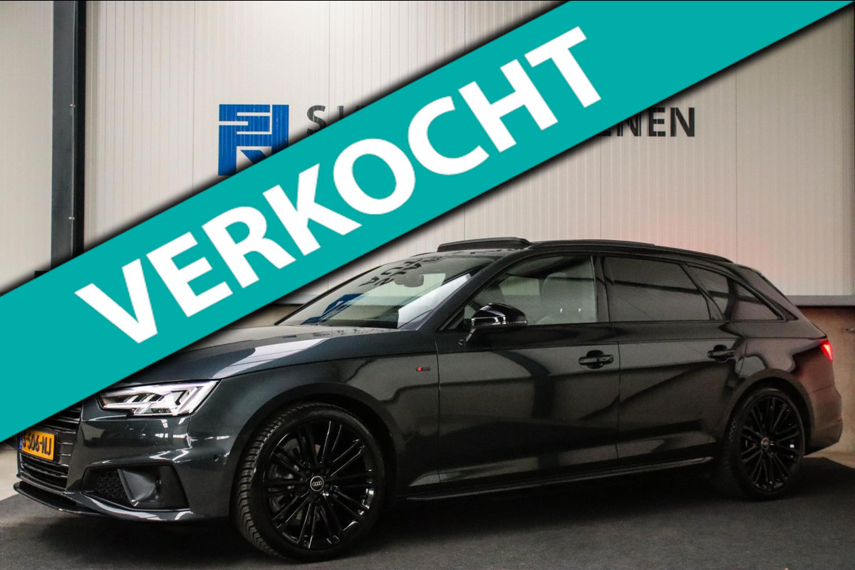 Audi A4 Avant 40 2.0TFSI S line Black Edition Facelift 190pk S-Tronic 1e|DLR|Panoramadak|Virtual Cockpit|Leder|LED Matrix|Black|19