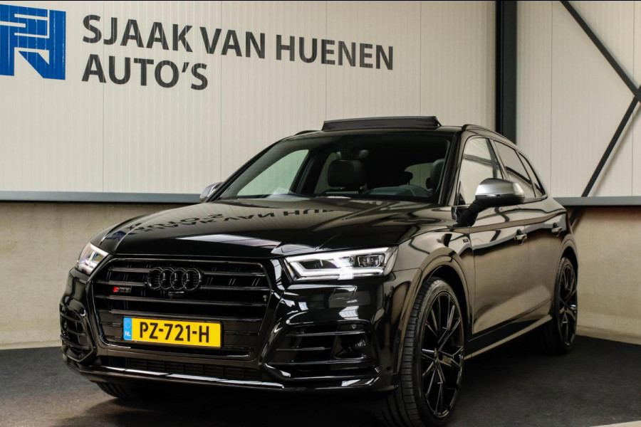 Audi SQ5 3.0TFSI Q5 Quattro S-Line 354pk Automaat! 1e Eig|NL|DLR|Luchtvering|Kuipstoelen|Panoramadak|Virtual Cockpit|Black|Carbon