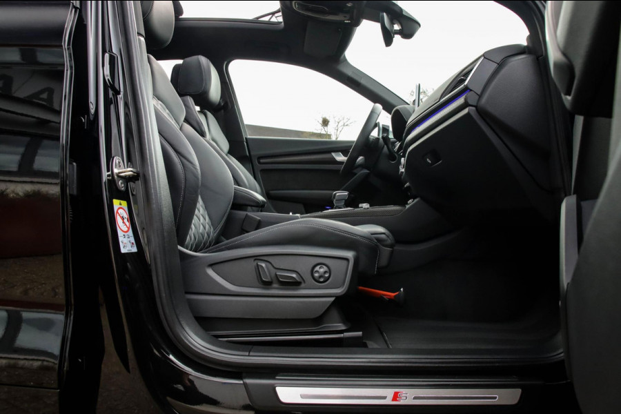Audi SQ5 3.0TFSI Q5 Quattro S-Line 354pk Automaat! 1e Eig|NL|DLR|Luchtvering|Kuipstoelen|Panoramadak|Virtual Cockpit|Black|Carbon