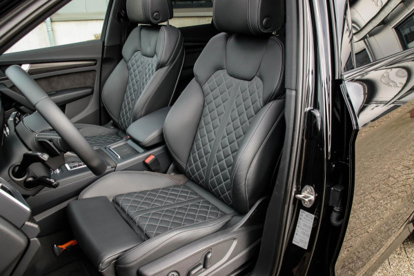 Audi SQ5 3.0TFSI Q5 Quattro S-Line 354pk Automaat! 1e Eig|NL|DLR|Luchtvering|Kuipstoelen|Panoramadak|Virtual Cockpit|Black|Carbon