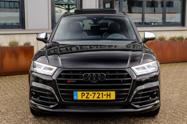 Audi SQ5 3.0TFSI Q5 Quattro S-Line 354pk Automaat! 1e Eig|NL|DLR|Luchtvering|Kuipstoelen|Panoramadak|Virtual Cockpit|Black|Carbon