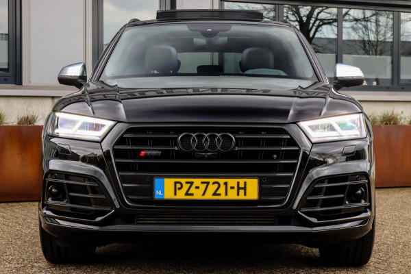 Audi SQ5 3.0TFSI Q5 Quattro S-Line 354pk Automaat! 1e Eig|NL|DLR|Luchtvering|Kuipstoelen|Panoramadak|Virtual Cockpit|Black|Carbon