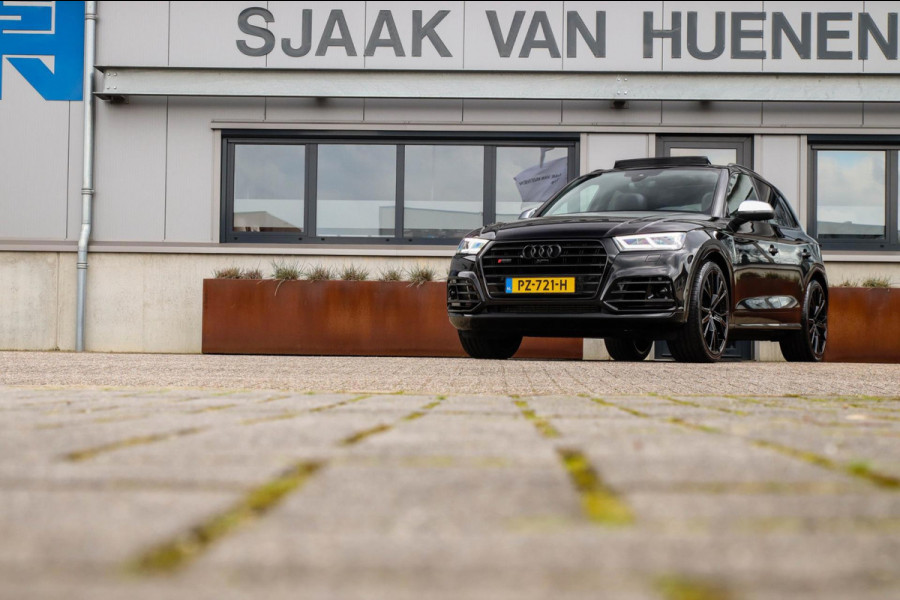 Audi SQ5 3.0TFSI Q5 Quattro S-Line 354pk Automaat! 1e Eig|NL|DLR|Luchtvering|Kuipstoelen|Panoramadak|Virtual Cockpit|Black|Carbon