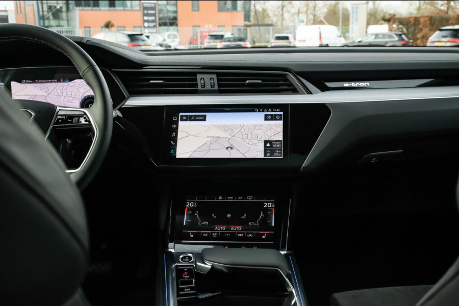 Audi e-tron Sportback 55 Quattro S Edition Pro Line S S-Line 408pk 12%|1e|NL|DLR|Panoramadak|Virtual Cockpit|Luchtvering|360|Black