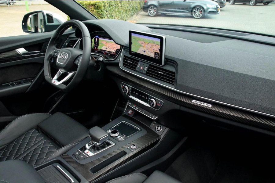 Audi SQ5 3.0TFSI Q5 Quattro S-Line 354pk Automaat! 1e Eig|DLR|Luchtvering|Kuipstoelen|Panoramadak|Virtual Cockpit|Black|Carbon|22