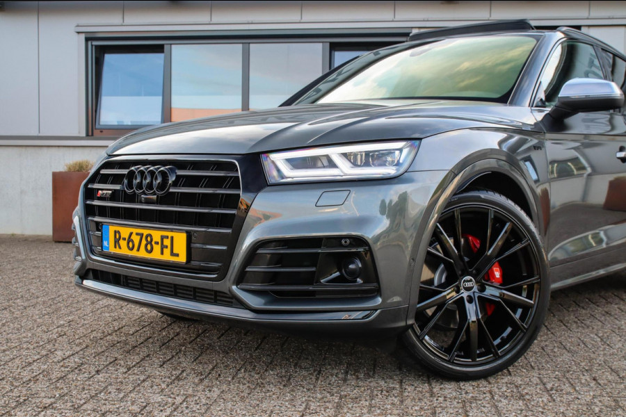 Audi SQ5 3.0TFSI Q5 Quattro S-Line 354pk Automaat! 1e Eig|DLR|Luchtvering|Kuipstoelen|Panoramadak|Virtual Cockpit|Black|Carbon|22