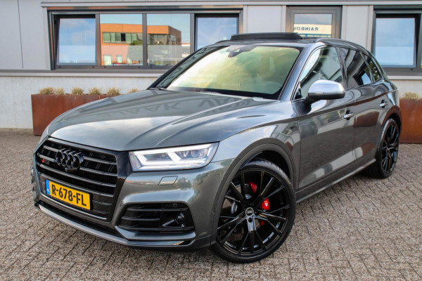 Audi SQ5 3.0TFSI Q5 Quattro S-Line 354pk Automaat! 1e Eig|DLR|Luchtvering|Kuipstoelen|Panoramadak|Virtual Cockpit|Black|Carbon|22