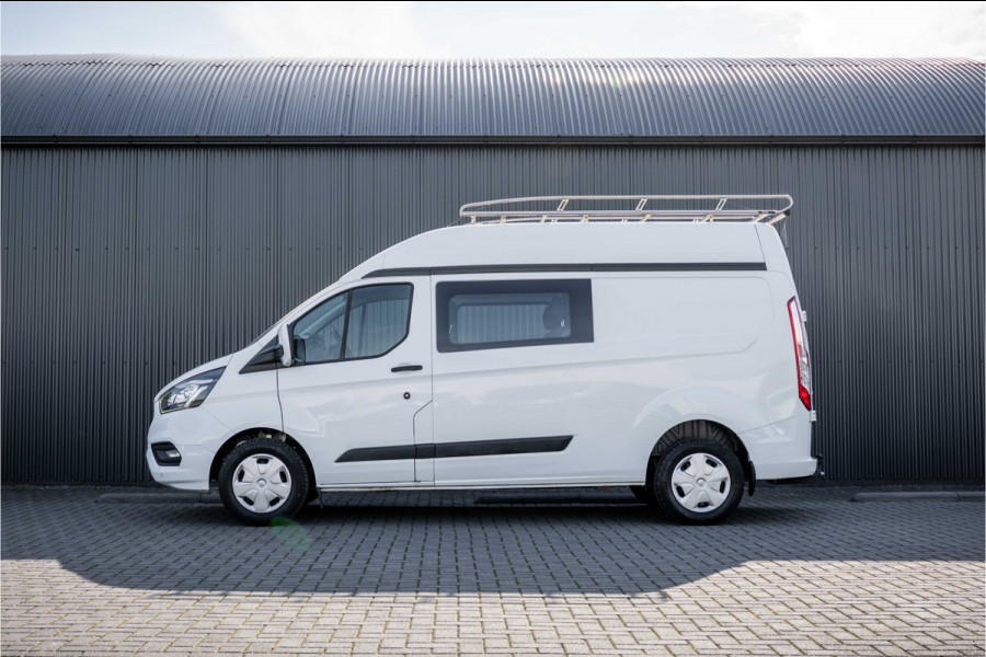 Ford Transit Custom 2.0 EcoBlue | L2H2 | Dubbele Cabine | Cruise | 1e Eigenaar | PDC | Stoelverw. | Airco | Trekhaak | Imperiaal