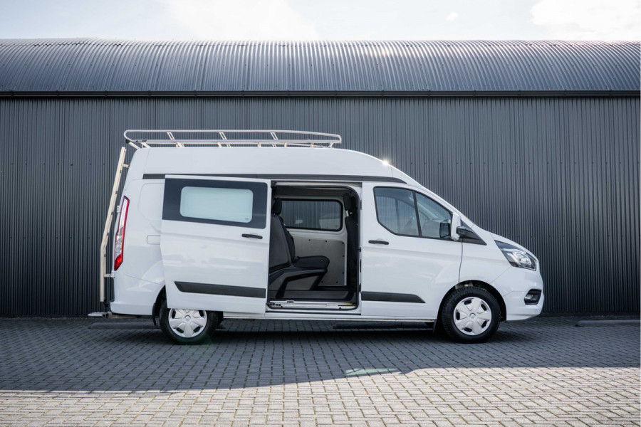 Ford Transit Custom 2.0 EcoBlue | L2H2 | Dubbele Cabine | Cruise | 1e Eigenaar | PDC | Stoelverw. | Airco | Trekhaak | Imperiaal
