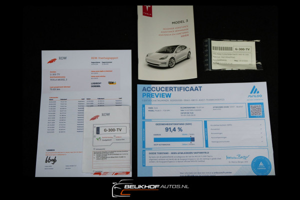 Tesla Model 3 Long Range AWD 75 kWh Leer / FSD / SOH 91.4%