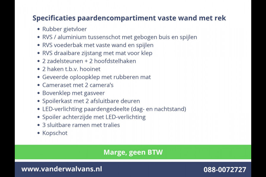 Renault Master 2.3 dCi 150pk **MARGE, geen BTW** L2H1 Paardenwagen Euro6 Airco | Camera | Cruisecontrol | Trekhaak Bijrijdersbank