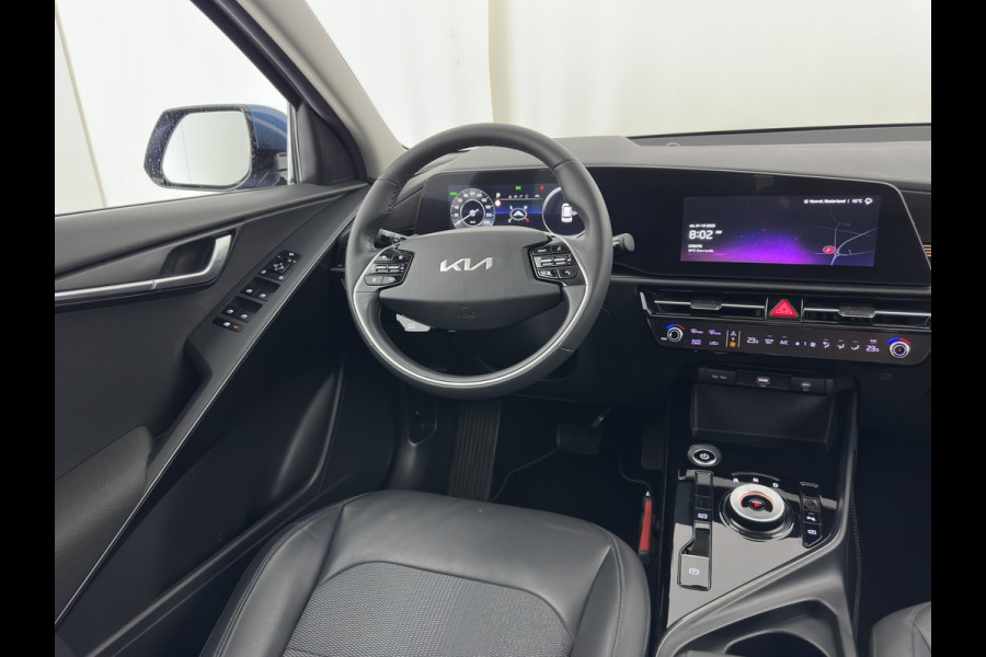 Kia Niro EV DynamicLine 64.8 kWh [3-Fase-11kW] {SoH-100%} (INCL-BTW) Aut. *LEATHER-FABRIC | ADAPTIVE-CRUISE | DIGI-COCKPIT | KEYLESS | CAMERA | DAB | COMFORTSEATS | SHIFTPADDLES | ECC | PDC | CARPLAY | 17''ALU*