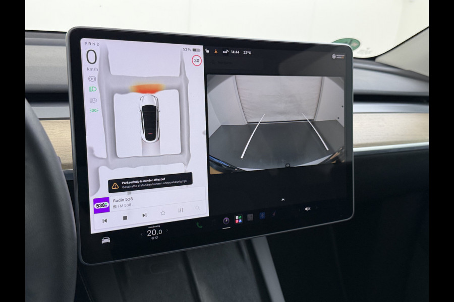 Tesla Model Y RWD 300PK SOH 90% Trekhaak Warmtepomp LFP-Accu Premium-Audio AMD Ryzen™ Camera's Navi Ecc Led Lmv 19" Privacy Glas Leder Stoel+Stuurverwarming Panoramadak Bluetooth Elek.Achterklep 1.600KG Trekgewicht 1e Eigenaar Origineel Nederlandse Auto