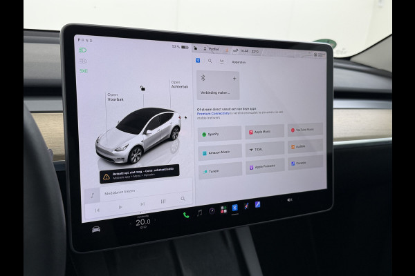 Tesla Model Y RWD 300PK SOH 90% Trekhaak Warmtepomp LFP-Accu Premium-Audio AMD Ryzen™ Camera's Navi Ecc Led Lmv 19" Privacy Glas Leder Stoel+Stuurverwarming Panoramadak Bluetooth Elek.Achterklep 1.600KG Trekgewicht 1e Eigenaar Origineel Nederlandse Auto