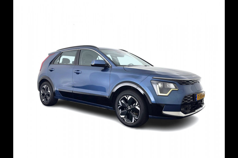 Kia Niro EV DynamicLine 64.8 kWh [3-Fase-11kW] {SoH-100%} (INCL-BTW) Aut. *LEATHER-FABRIC | ADAPTIVE-CRUISE | DIGI-COCKPIT | KEYLESS | CAMERA | DAB | COMFORTSEATS | SHIFTPADDLES | ECC | PDC | CARPLAY | 17''ALU*