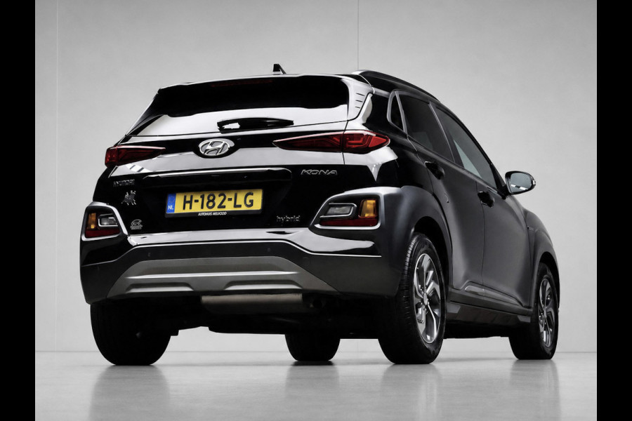 Hyundai Kona 1.6 GDI HEV Fashion Sport (APPLE CARPLAY,HEAD-UP DISPLAY,NAVI,CAMERA,PDC,CRUISE,GETINT,LED,SPORTSTOELEN,LM VELGEN)
