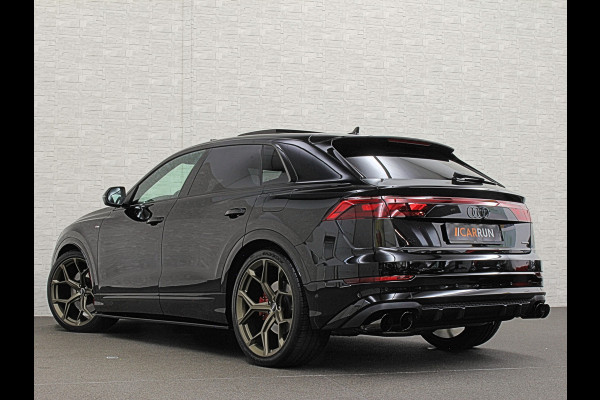 Audi Q8 60e 490pk #RS Massage Seats | 4WS | OLED | Laser-LED | Carbon | Ventilatie | Valcona Leder+ Pakket | B&O Sound | 102850,= EX BTW | 23'' | Alcantara hemel | Head-Up | Soft-Close | Panodak | 2x Memory | Trekhaak | Keyless-Entry | Luchtvering | Achterasbesturing | Nw.Pr. 160.000,= | Fabrieksgarantie | Direct rijden.