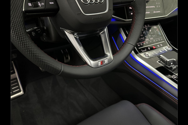 Audi Q8 60e 490pk #RS Massage Seats | 4WS | OLED | Laser-LED | Carbon | Ventilatie | Valcona Leder+ Pakket | B&O Sound | 102850,= EX BTW | 23'' | Alcantara hemel | Head-Up | Soft-Close | Panodak | 2x Memory | Trekhaak | Keyless-Entry | Luchtvering | Achterasbesturing | Nw.Pr. 160.000,= | Fabrieksgarantie | Direct rijden.