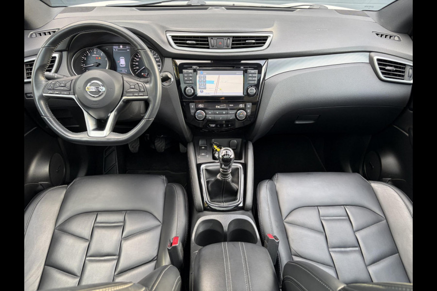 Nissan QASHQAI 1.2 Tekna + ✓360° Camera✓2e Eigenaar✓Pano✓Navi✓Leder✓Keyless✓Stoelverw✓116pk✓Pdc V+A✓Lm velgen✓Net beurt gehad✓Clima✓Cruise✓Rijstrooksensor✓6 Bak✓Dodehoeksenor✓Lm velgen✓N.A.P✓Apk tot 12-2027