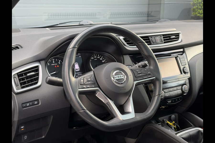 Nissan QASHQAI 1.2 Tekna + ✓360° Camera✓2e Eigenaar✓Pano✓Navi✓Leder✓Keyless✓Stoelverw✓116pk✓Pdc V+A✓Lm velgen✓Net beurt gehad✓Clima✓Cruise✓Rijstrooksensor✓6 Bak✓Dodehoeksenor✓Lm velgen✓N.A.P✓Apk tot 12-2027