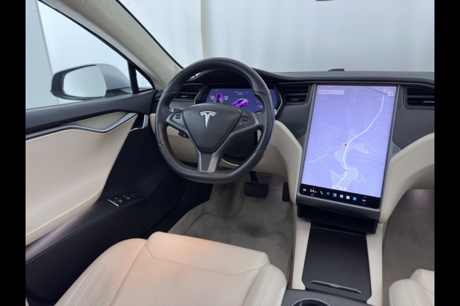 Tesla Model S 100D (3-Fase-17kW) {SoH-87%} Aut. *PANO | LEATHER | AIRSUSPENION | FULL-LED | NAVI-FULLMAP | KEYLESS | HEATED-SPORTSEATS | DIGI-COCKPIT | CAMERA | 19"ALU*
