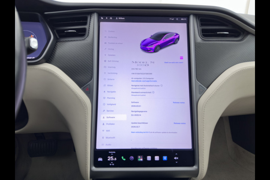 Tesla Model S 100D (3-Fase-17kW) {SoH-87%} Aut. *PANO | LEATHER | AIRSUSPENION | FULL-LED | NAVI-FULLMAP | KEYLESS | HEATED-SPORTSEATS | DIGI-COCKPIT | CAMERA | 19"ALU*