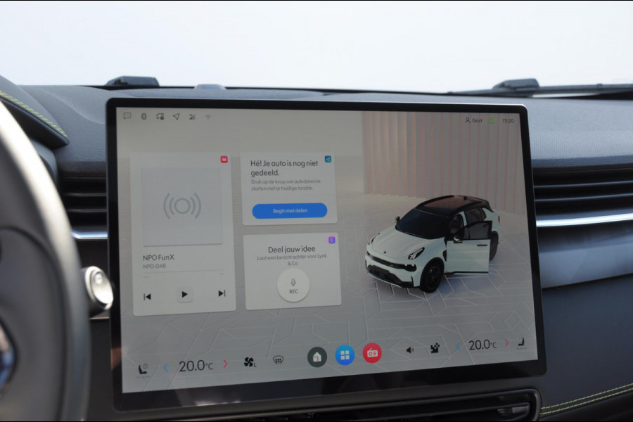 Lynk & Co 01 276PK Automaat More Trekhaak / Adaptive cruise control / Leren bekleding / Elektrisch verstelbare stoelen / Schuif- kanteldak / Stoel- en stuurverwarming / Parkeersensoren V+A / 360 Graden Camera / Elektrische achterklep / 20" lichtmetalen velgen