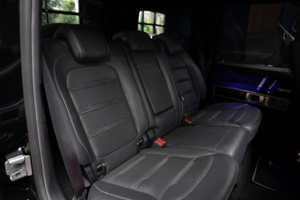 Mercedes-Benz G-Klasse 63 Brabus 800 Burmester Carbon 360° Camera Distronic+ Leer Navi Elektr. bedienb. glazen schuif-/kanteldak PTS Ambient Memory seats Alcantara binnenhemel Stoelverwarming voor & achter  LM velgen