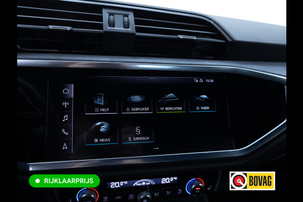Audi Q3 35 TFSI 3x S-Line Pro Line | 20"LMV | Cruise | Stoelverw. | Elec klep | Elec. verst. stoelen | App. connect | Navigatie, PDC V+A, Sfeerverlichting, Subwoofer , Keyless