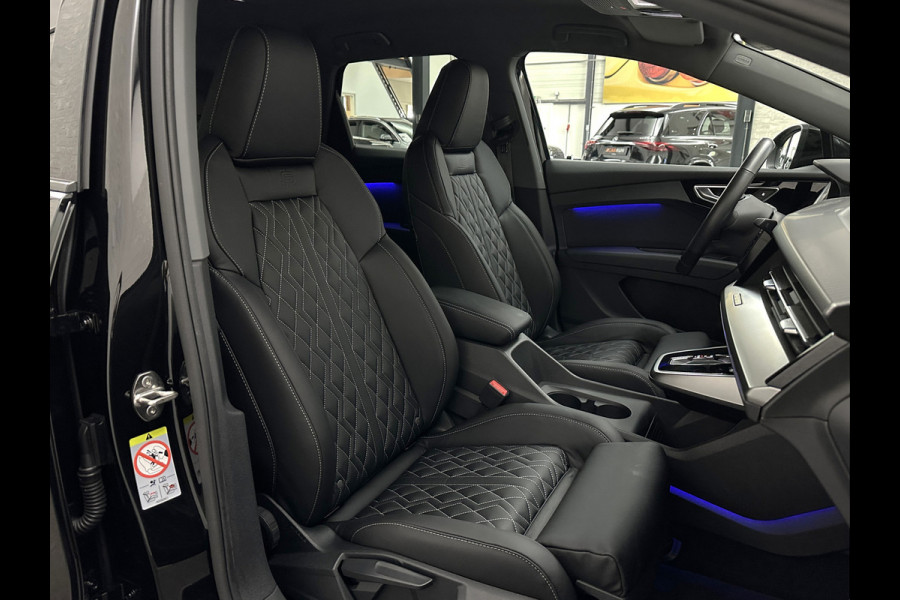 Audi Q4 e-tron 40 S-Line | Sportstoelen | Headup | Leder | 20" | MMI Pro | Zwarte hemelbekleding | 6x Q4 OP VOORRAAD! | Wegklapbare Trekhaak | Privacyglas | Btw auto | 28885,= ex btw. | Bovag garantie.