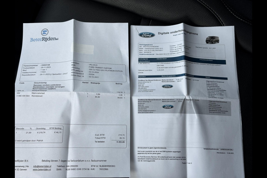 Ford Transit Custom 320 2.0 TDCI L2H1*PLATINUM*DC*2X SCHUIF*HAAK*VOL!*