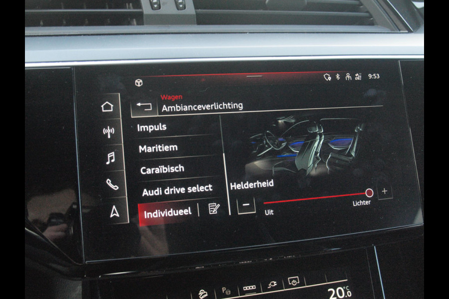 Audi e-tron 55 quattro Advanced edition Plus 95 kWh | Black Optic Pakket | Maxton Spoiler | Camera | Sfeerverlichting | NL-Auto |