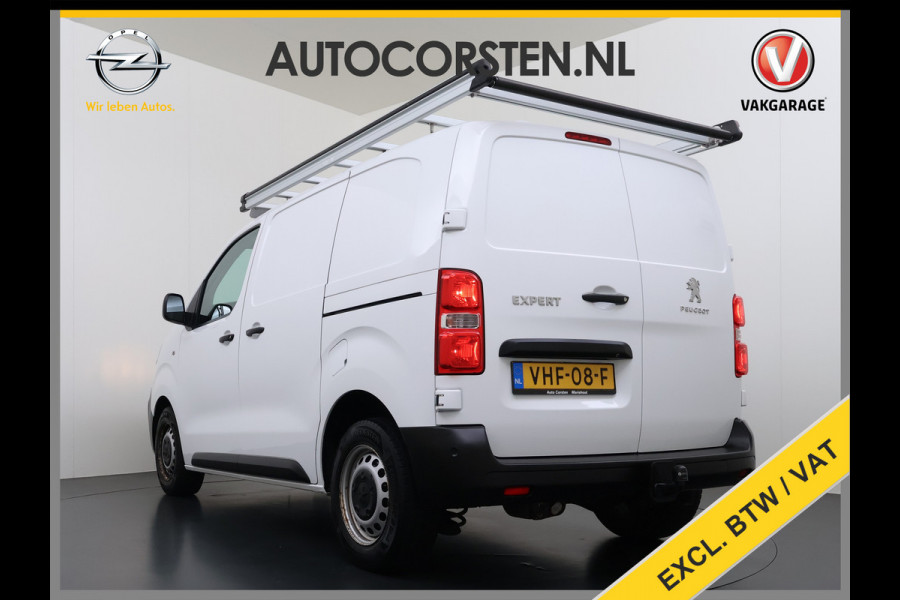 Peugeot Expert 2.0HDI 123PK Imperiaal 3-Persoons Trekhaak Airco Apple Carplay Android Auto Navi* Bluetooth Pdc Cruise Control Regen-Lichtsensor Schuifdeur Betonplex Vloer Wandbetimmering 2.500KG Trekgewicht 1e Eigenaar Originele Nederlandse Auto