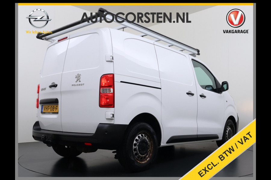 Peugeot Expert 2.0HDI 123PK Imperiaal 3-Persoons Trekhaak Airco Apple Carplay Android Auto Navi* Bluetooth Pdc Cruise Control Regen-Lichtsensor Schuifdeur Betonplex Vloer Wandbetimmering 2.500KG Trekgewicht 1e Eigenaar Originele Nederlandse Auto