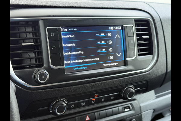Peugeot Expert 2.0HDI 123PK Imperiaal 3-Persoons Trekhaak Airco Apple Carplay Android Auto Navi* Bluetooth Pdc Cruise Control Regen-Lichtsensor Schuifdeur Betonplex Vloer Wandbetimmering 2.500KG Trekgewicht 1e Eigenaar Originele Nederlandse Auto