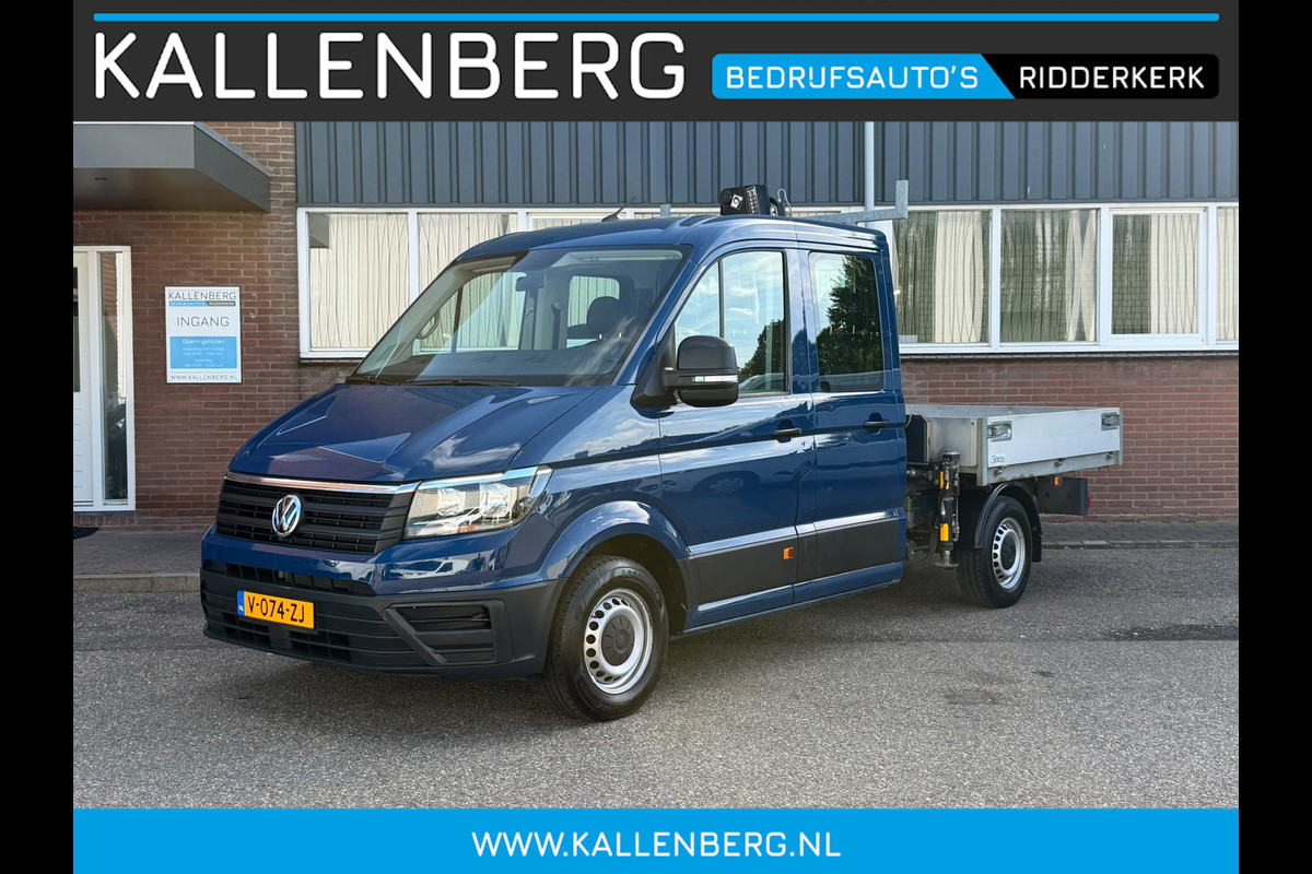Volkswagen Crafter 35 2.0 TDI Pickup / DC / HIAB Kraan / Trekhaak 6 persoons