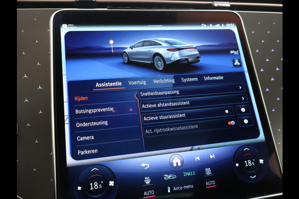 Mercedes-Benz EQS 450+ 108 kWh LUXURY LINE BTW + MASSAGE | HEAD-UP | STOELVENTILATIE | BURMESTER | STUURVERW. | 360 CAMERA