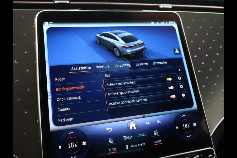 Mercedes-Benz EQS 450+ 108 kWh LUXURY LINE BTW + MASSAGE | HEAD-UP | STOELVENTILATIE | BURMESTER | STUURVERW. | 360 CAMERA
