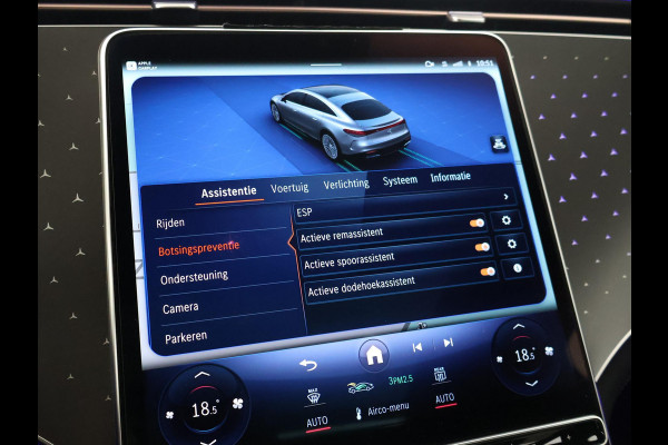Mercedes-Benz EQS 450+ 108 kWh LUXURY LINE BTW + MASSAGE | HEAD-UP | STOELVENTILATIE | BURMESTER | STUURVERW. | 360 CAMERA