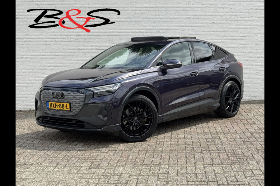 Audi Q4 Sportback e-tron 40 S-line Competition SOH 91% Pano dak Blokjes leder Sonos 21 inch + all season
