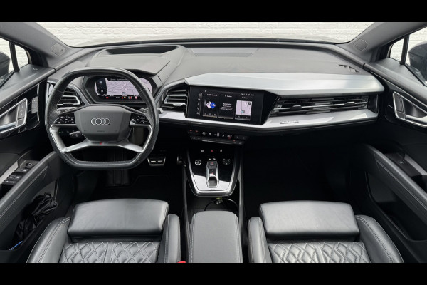 Audi Q4 Sportback e-tron 40 S-line Competition SOH 91% Pano dak Blokjes leder Sonos 21 inch + all season