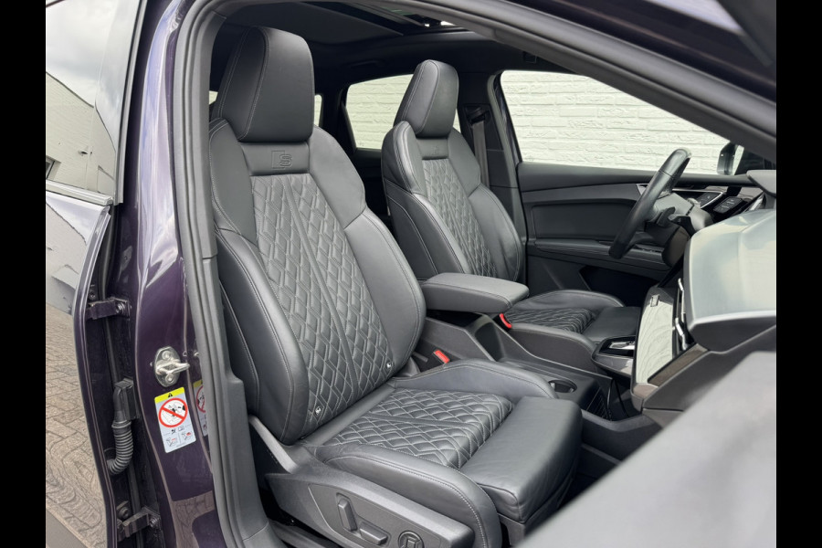 Audi Q4 Sportback e-tron 40 S-line Competition SOH 91% Pano dak Blokjes leder Sonos 21 inch + all season