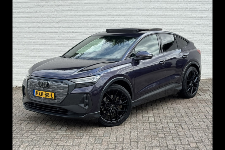Audi Q4 Sportback e-tron 40 S-line Competition SOH 91% Pano dak Blokjes leder Sonos 21 inch + all season
