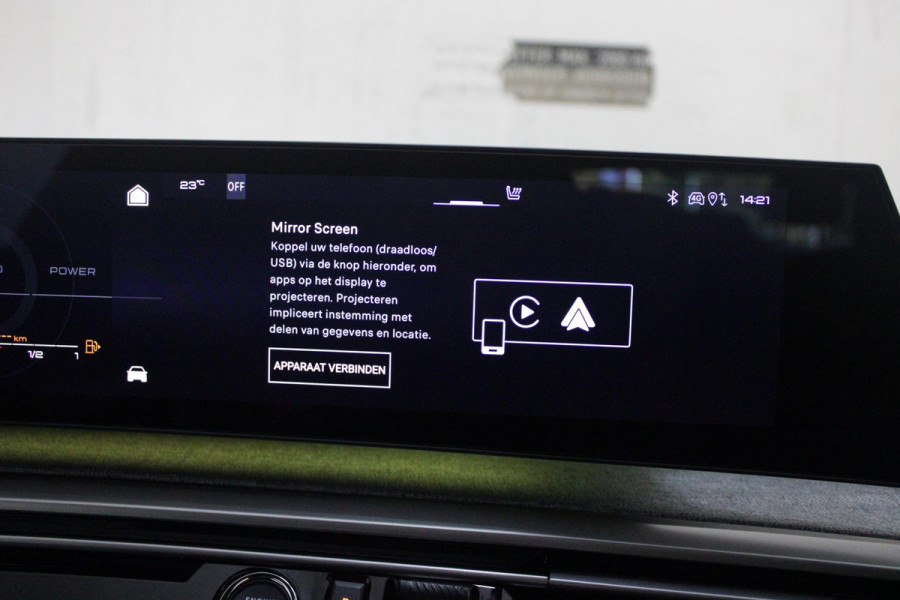 Peugeot 5008 1.2 Hybrid 145PK AUTOMAAT GT 7p | PANORAMISCH SCHUIFDAK PACK | 360° VISION & DRIVE ASSIST PLUS PACK: (360° CAMERA, BUITENSPIEGELS MET KANTELFUNCTIE, DRIVE ASSIST 2.0, DRAADLOZE TELEFOONLADER, ANTIDIEFSTALALARM) | BEKLEDING ALCANTARA/KUNSTLEDER | SEAT PACK COMFORT: (AGR BESTUUDERSSTOEL EN PASSAGIERSSTOEL ELEKTRISCH VERSTELBAAR MET MASSAGE FUNCTIE, BESTUUDERSSTOEL MET GEHEUGENFUNCTIE, BUITENSTE ZITPLAATSEN ACHTERBANK VERWARMBAAR) | GLANZEND ZWARTE DAKRAILS | BLUE OBSESSION | 19" LICHTMETALEN VELGEN "BREDA" | DRAADLOZE TELEFOONLADER | APPLE CARPLAY/ANDROID AUTO DRAADLOOS