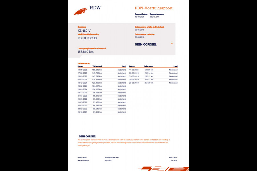 Ford Focus 1.0 Lease Edition / Navi / Trekhaak / Airco / Cruise Control / Elek. Ramen