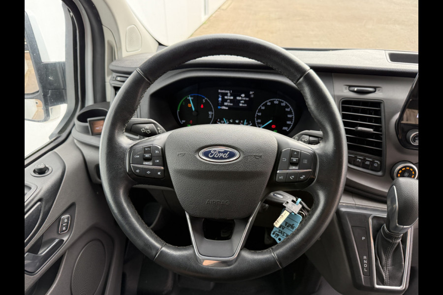 Ford Transit Custom 340 1.0 PHEV 120PK L1 *ELEKTRO MOTOR KAPOT* PHEV Inbouwkast Dakrailing Dodehoekdetectie Cruise control Airco Stoelverwarming Parkeersensoren v+a Laadkabel