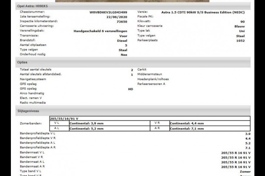 Opel Astra 1.5 CDTI 123PK 5Drs Euro 6 / Navigatie / Pdc.A / Airco / Radio multimedia / Apk 09-2027
