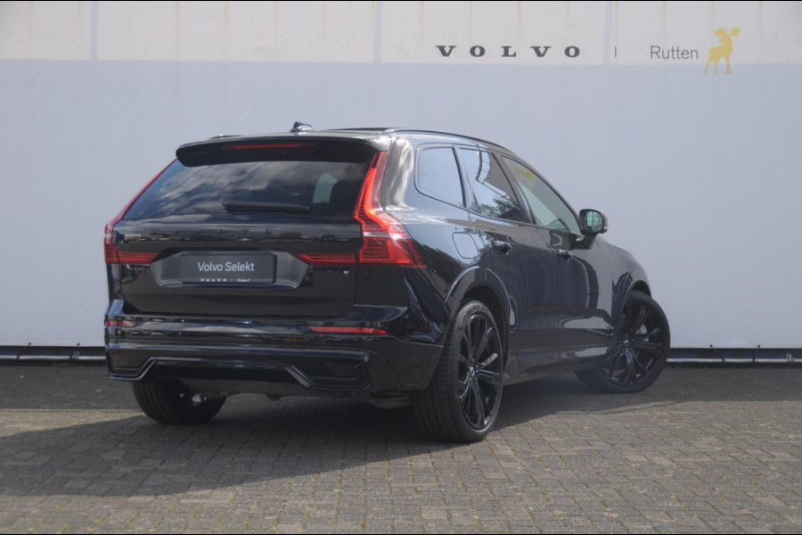 Volvo XC60 T6 350pk Automaat Plug-in AWD Ultra Black Edition Luchtvering/ Bowers & Wilkins/ Leder dashboard/ Adaptive cruise control/ Google infotainment/ 360Camera/ Keyless entry/
